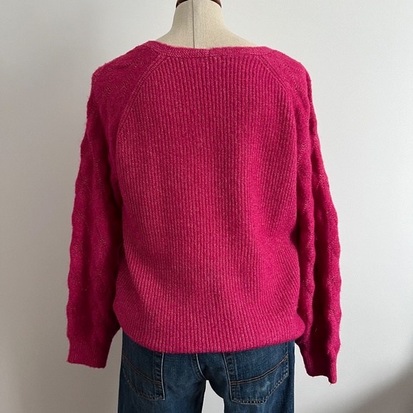 Reitmans - Pink V-Neck Knit Sweater - Picture 3 of 5